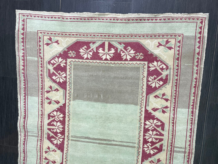 Brown Turkish Oushak Rug 3' 11" x 4' 11" Hand-Knotted | No. WR20533