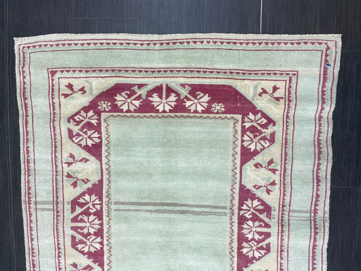 Brown Turkish Oushak Rug 3' 11" x 4' 11" Hand-Knotted | No. WR20533