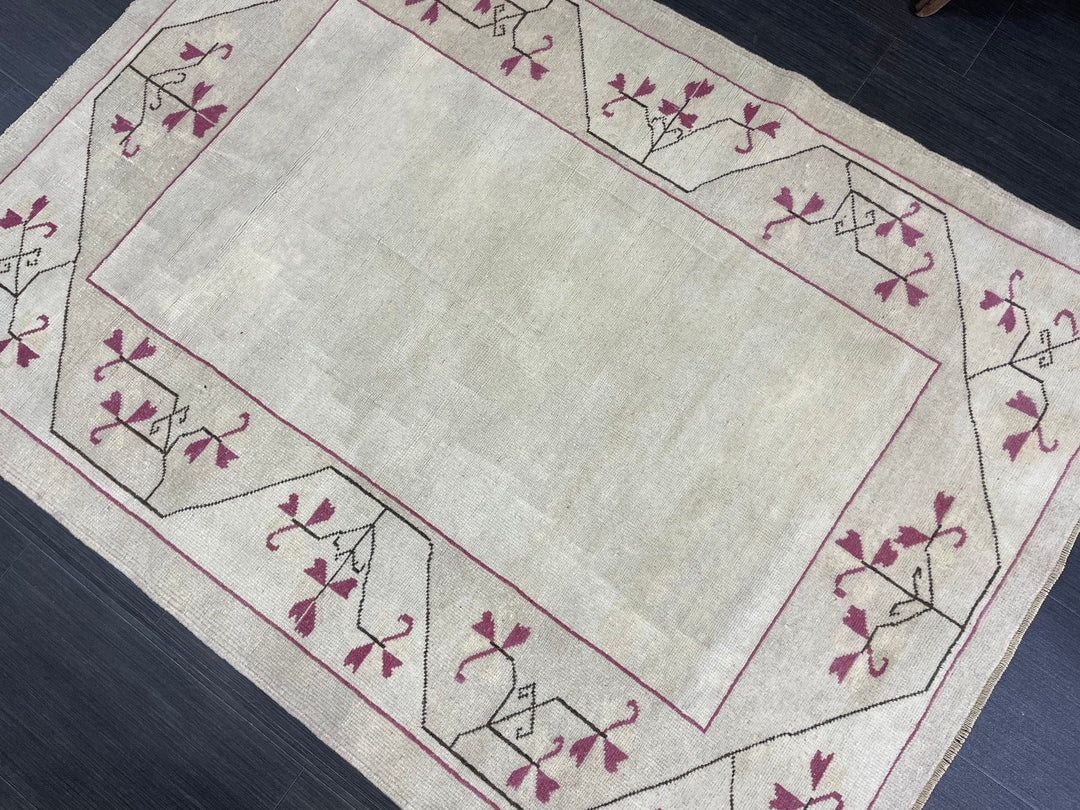 Rust Oushak Rug 4' 1" x 5' 6" - No. WR98404