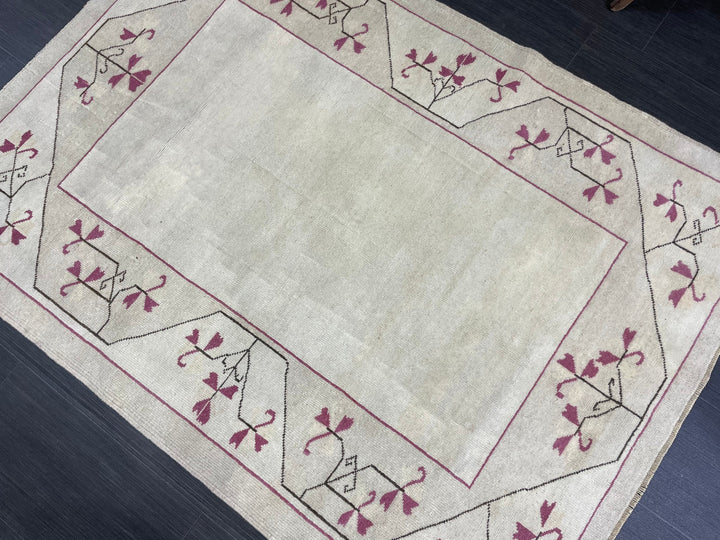 Rust Oushak Rug 4' 1" x 5' 6" - No. WR98404