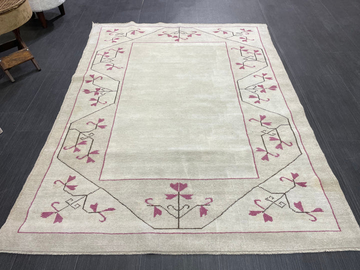 Rust Oushak Rug 4' 1" x 5' 6" - No. WR98404