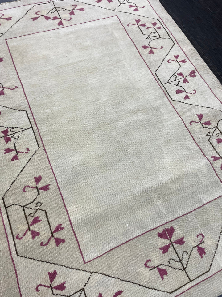 Rust Oushak Rug 4' 1" x 5' 6" - No. WR98404