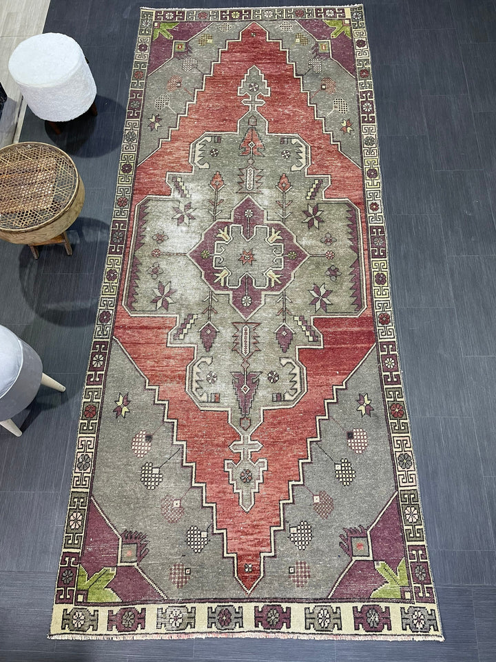 Blue Turkish Oushak Rug 4' 5" x 10' 9" Hand-Knotted | No. WR17161