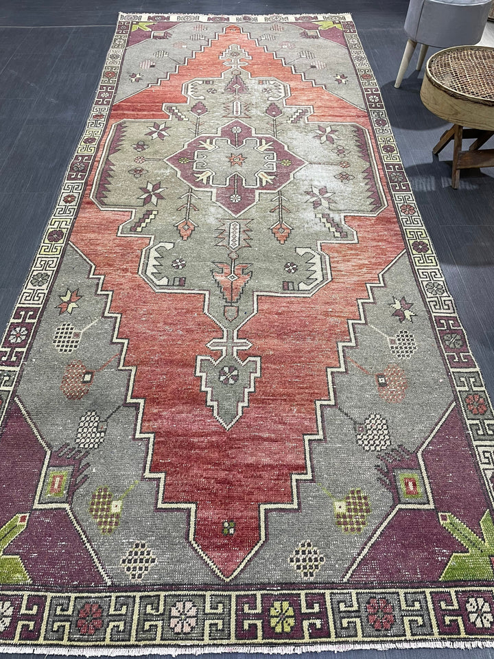 Blue Turkish Oushak Rug 4' 5" x 10' 9" Hand-Knotted | No. WR17161