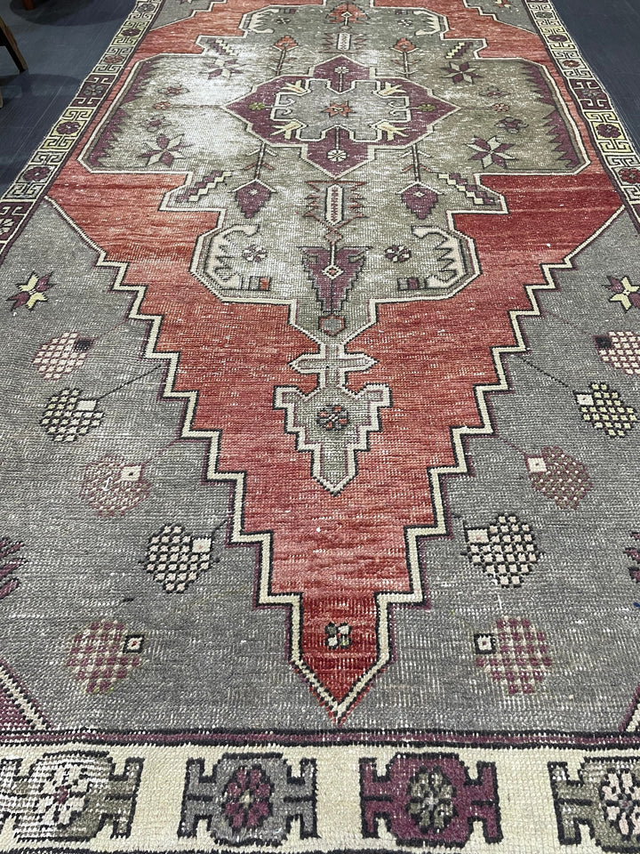 Blue Turkish Oushak Rug 4' 5" x 10' 9" Hand-Knotted | No. WR17161