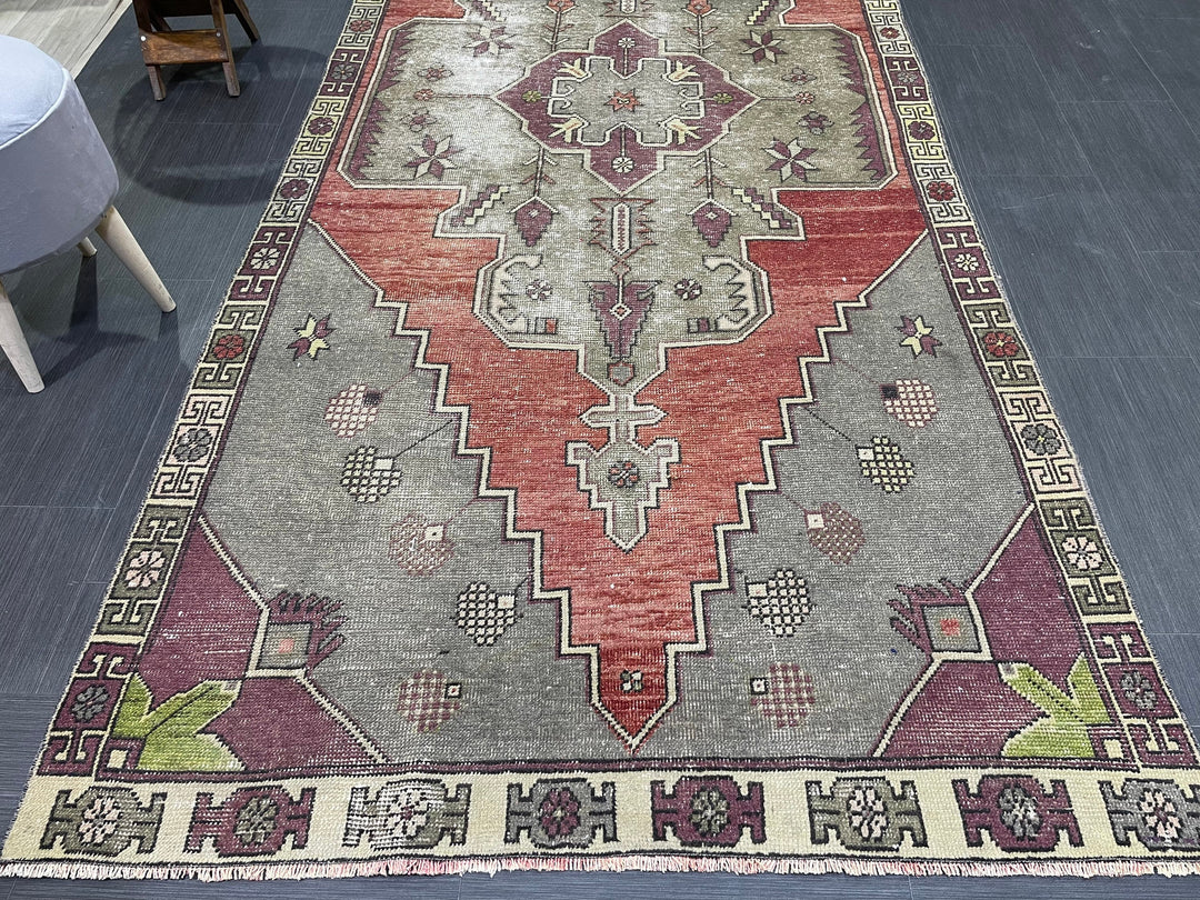 Blue Turkish Oushak Rug 4' 5" x 10' 9" Hand-Knotted | No. WR17161