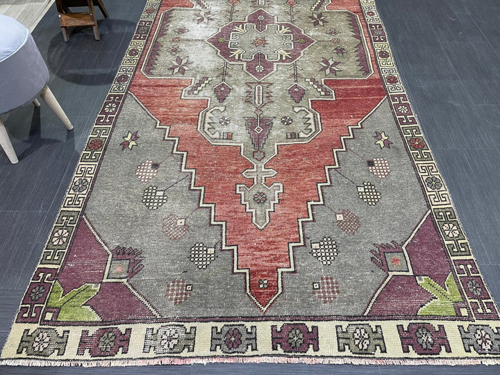 Blue Turkish Oushak Rug 4' 5" x 10' 9" Hand-Knotted | No. WR17161
