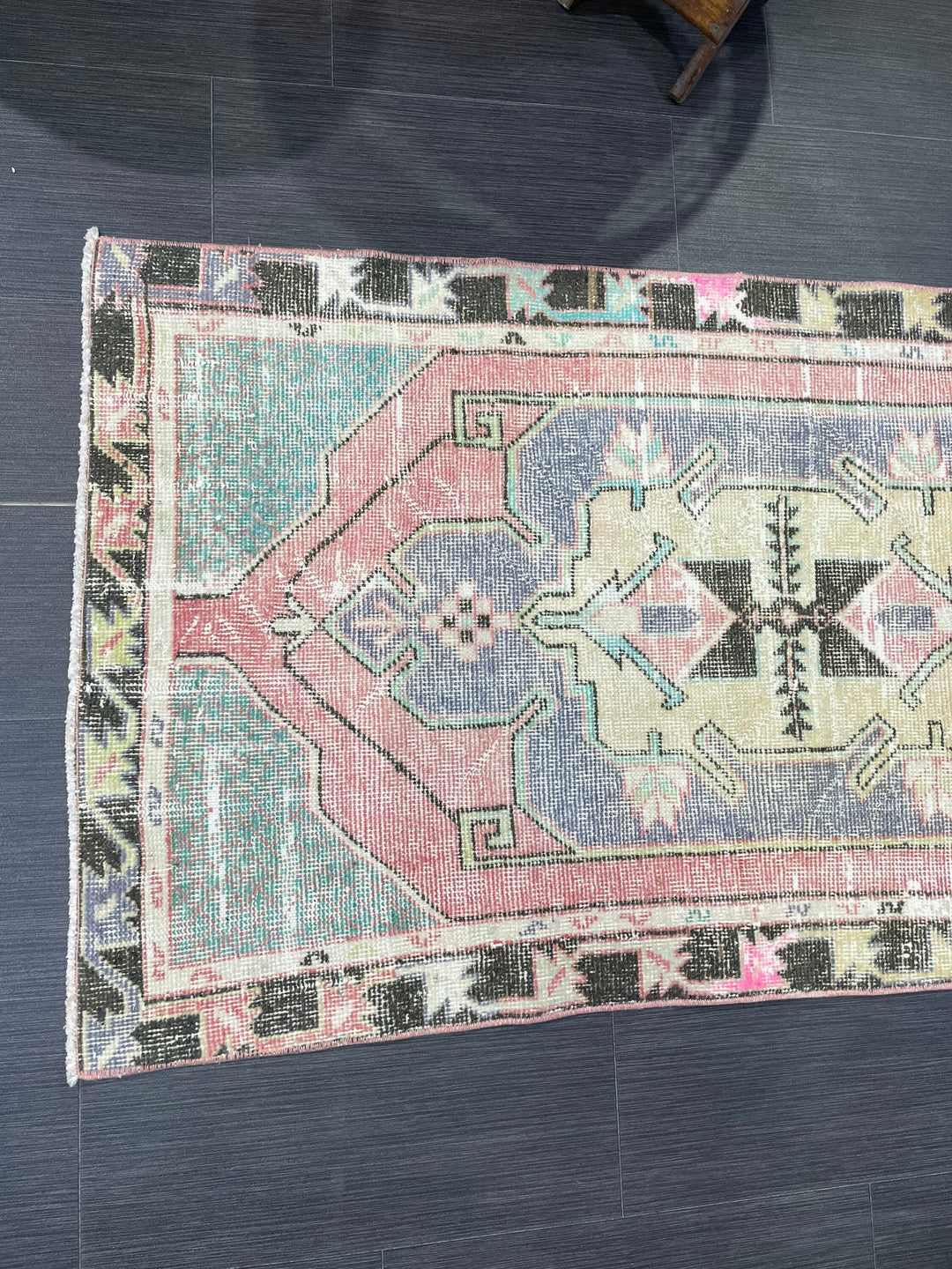 Beige Turkish Oushak Rug 2' 7" x 4' 11" Hand-Knotted | No. WR90169