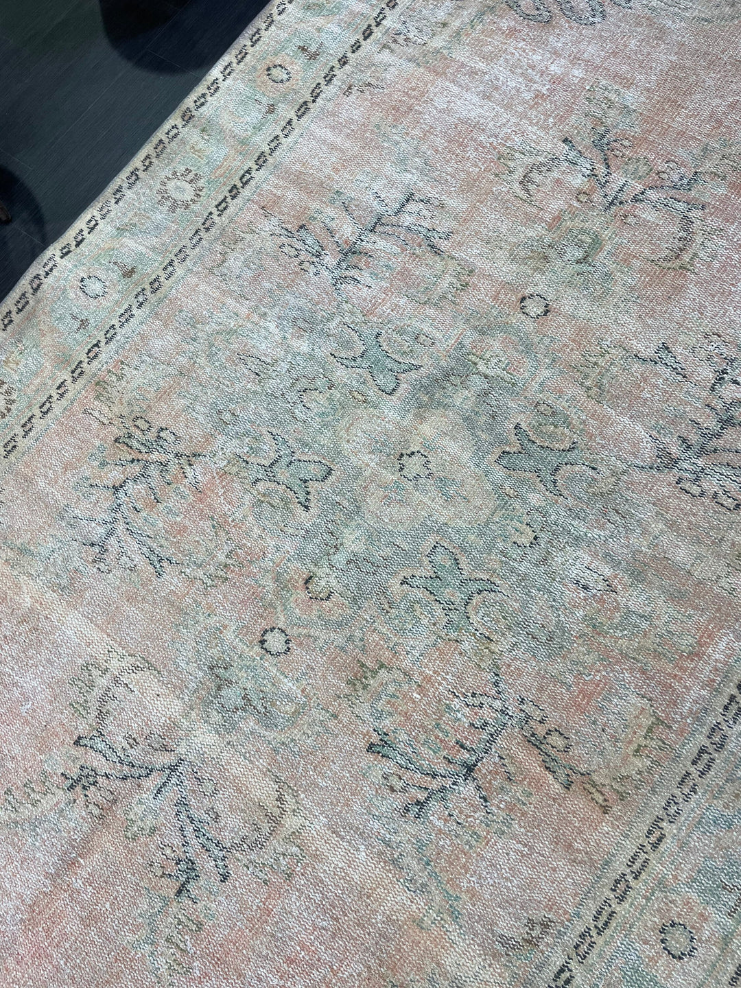 Pink Turkish Oushak Rug 5' 9" x 9' 2" Hand-Knotted view