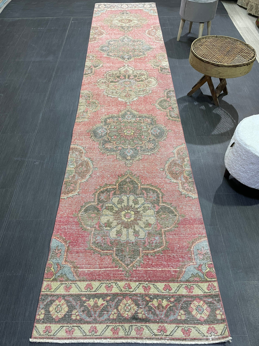 Turkish Runner Rug 2' 8" x 12' 6" Hand-Knotted view