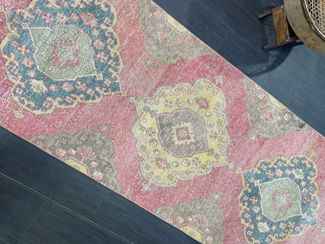 Turkish Runner Rug 2' 9" x 12' 8" Hand-Knotted view