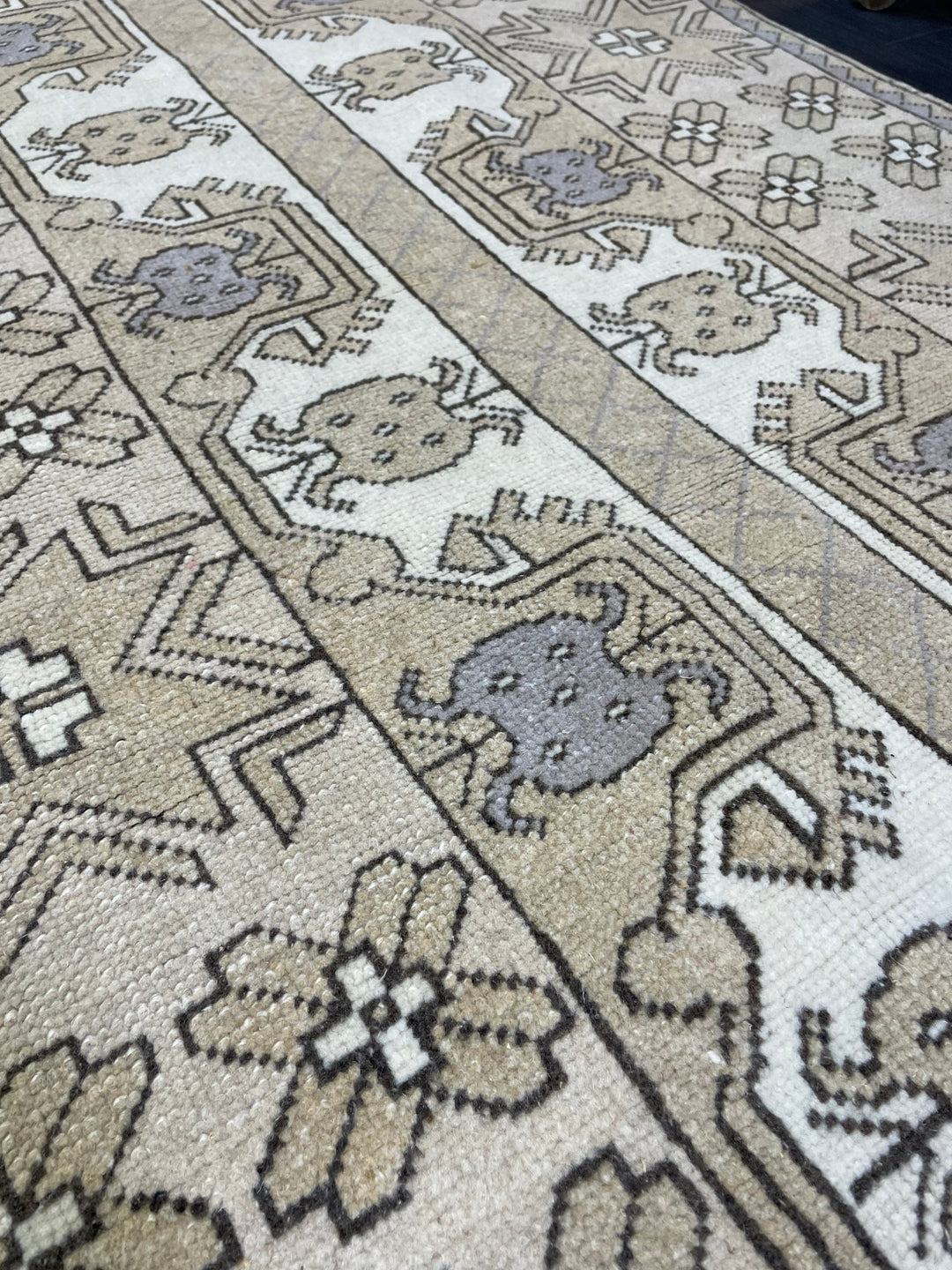 Pink Turkish Oushak Rug 4' x 9' 4" Hand-Knotted view