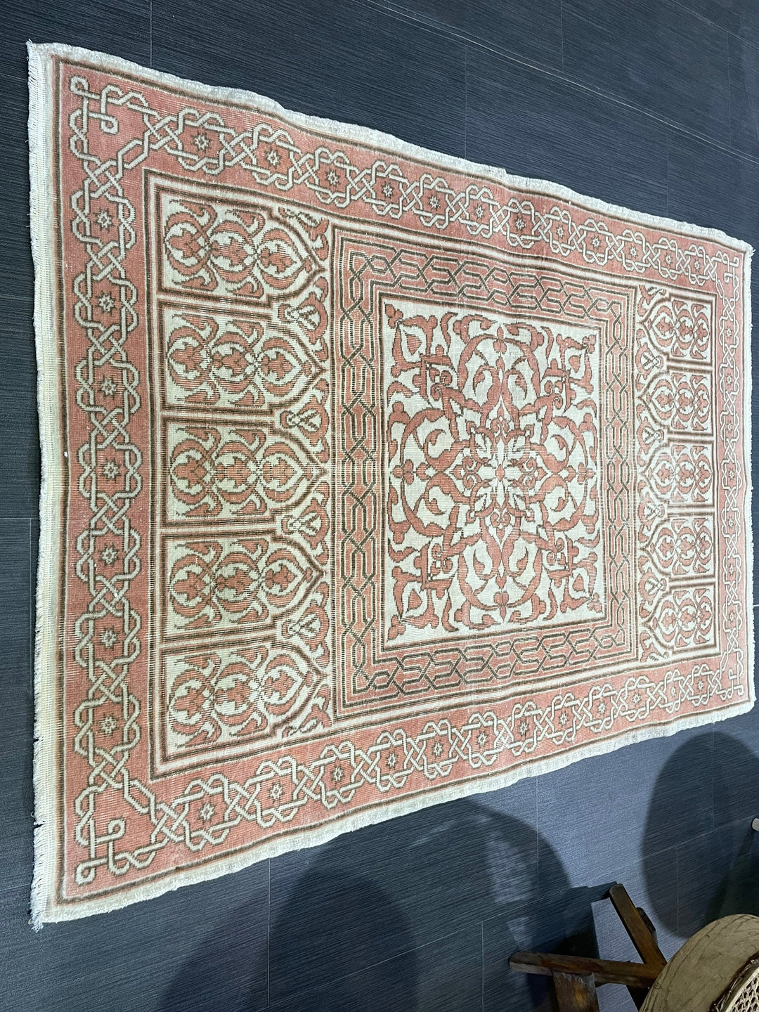 Turkish Oushak Rug 3' 4" x 4' 8" Hand-Knotted view