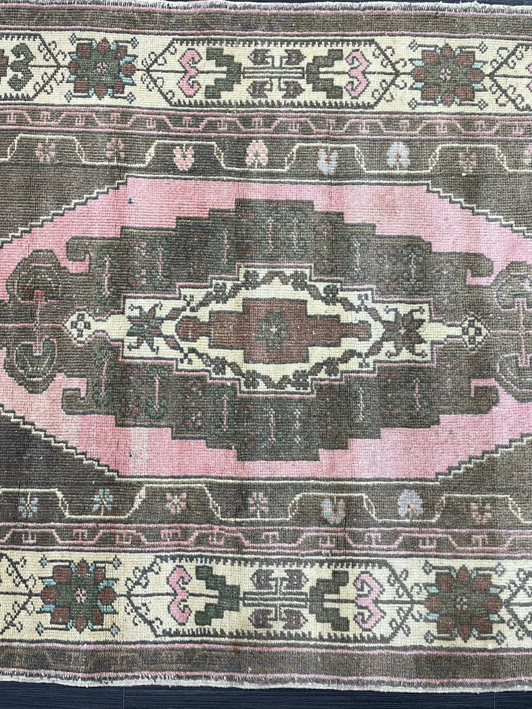 Turkish Oushak Rug 3' 3" x 6' 9" Hand-Knotted reverse