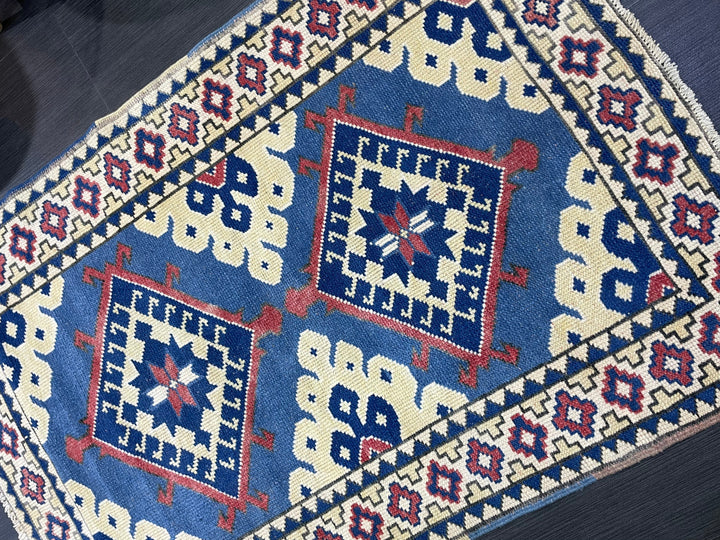 Turkish Oushak Rug 3' 3" x 4' 9" Hand-Knotted field