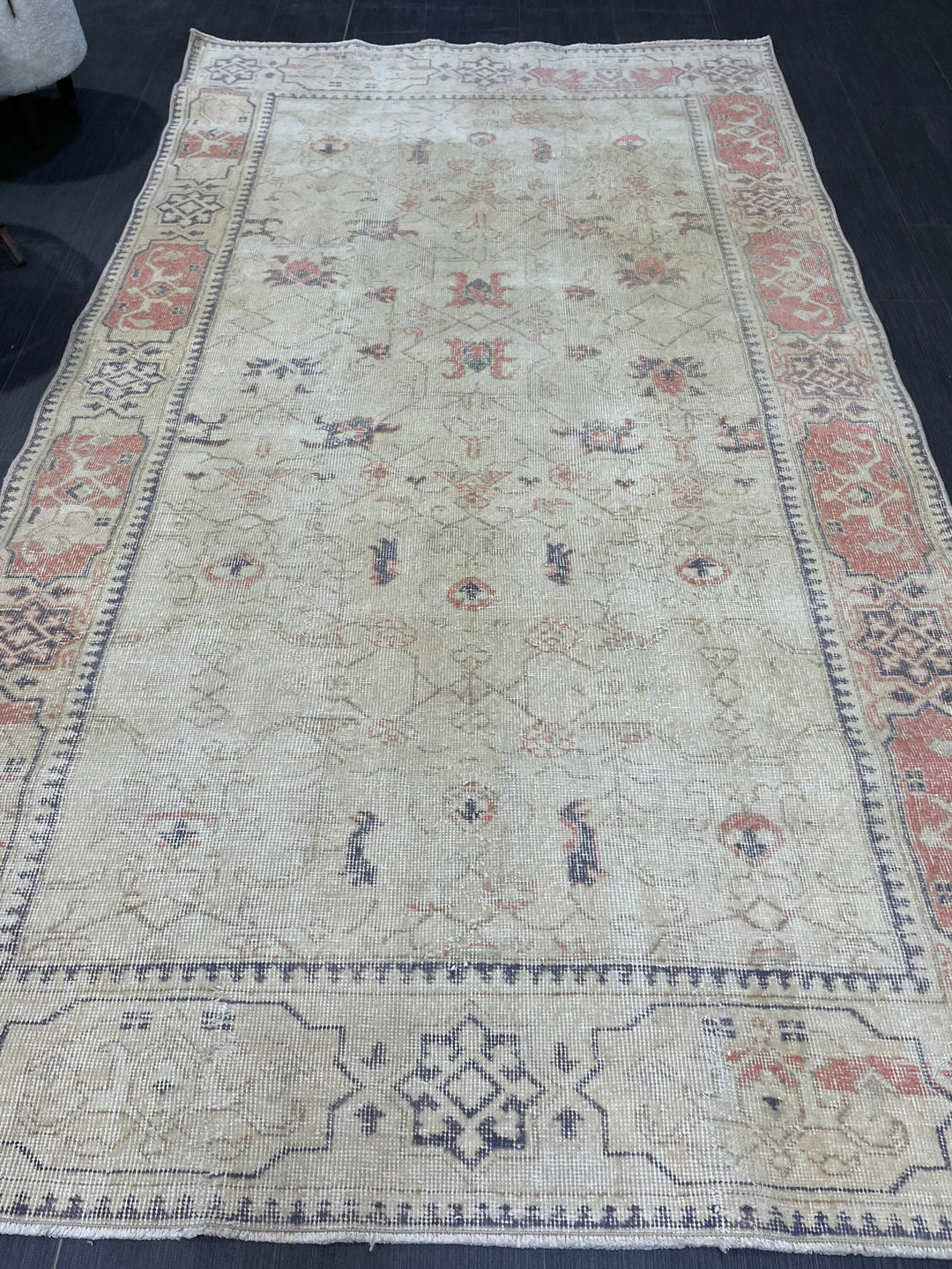 Rust Vintage Turkish Rug 4' 9" x 8' 5" - No. WR96569