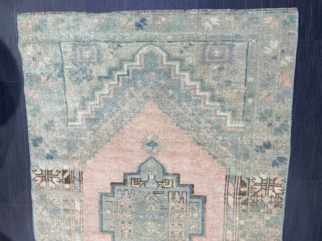 Rust Turkish Oushak Rug 3' 3" x 5' 3" Hand-Knotted field