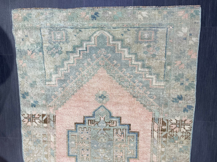 Rust Turkish Oushak Rug 3' 3" x 5' 3" Hand-Knotted field