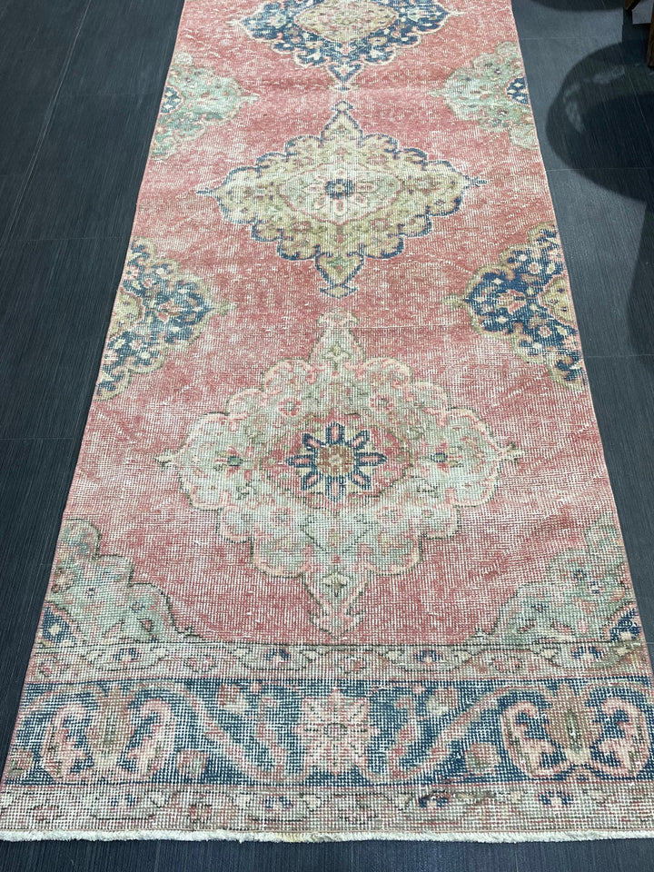 Rust Turkish Runner Rug 2' 11" x 12' 5" Hand-Knotted view 9