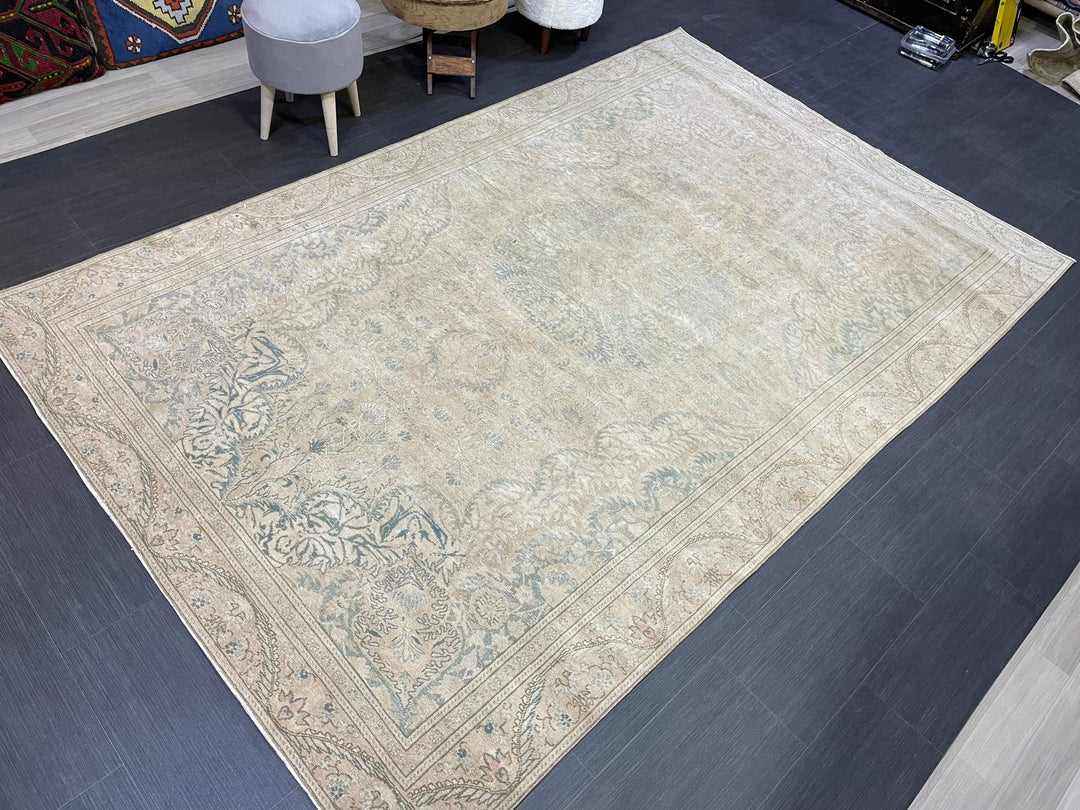 Rust Turkish Oushak Rug 6' 1" x 9' 6" Hand-Knotted view 9