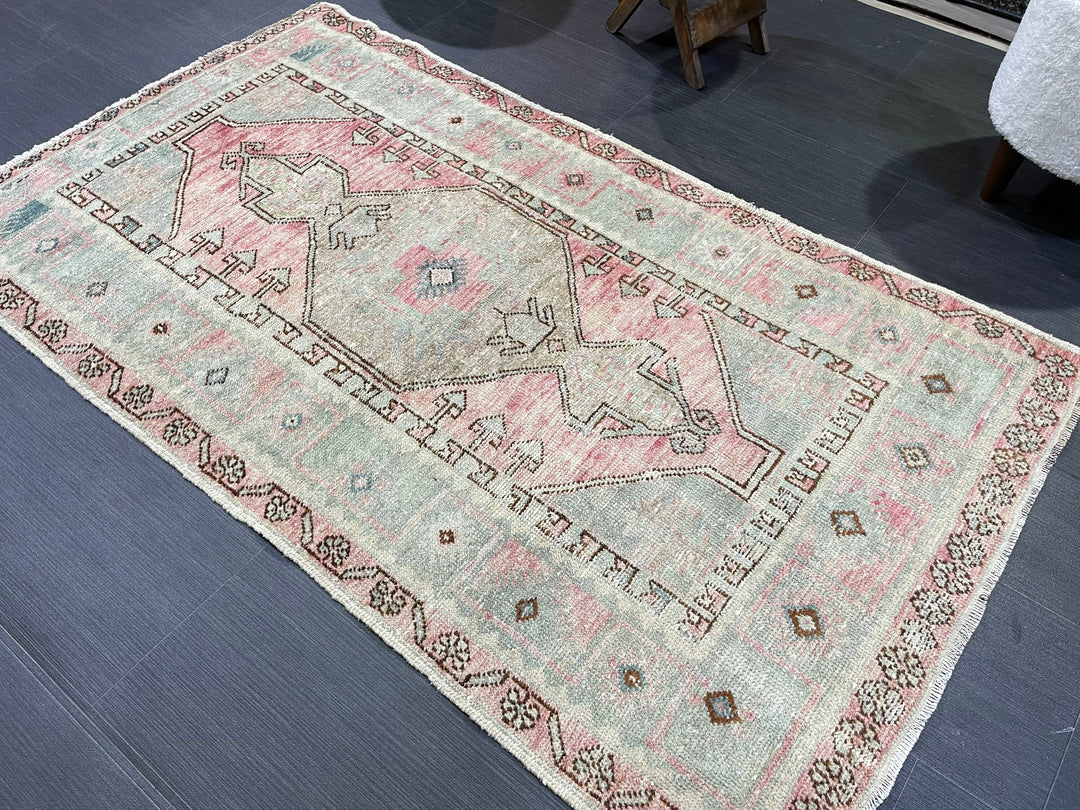 Rust Turkish Runner Rug 3' 1" x 5' 4" Hand-Knotted