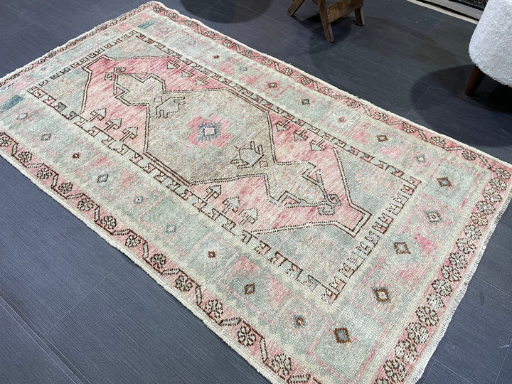Rust Turkish Runner Rug 3' 1" x 5' 4" Hand-Knotted