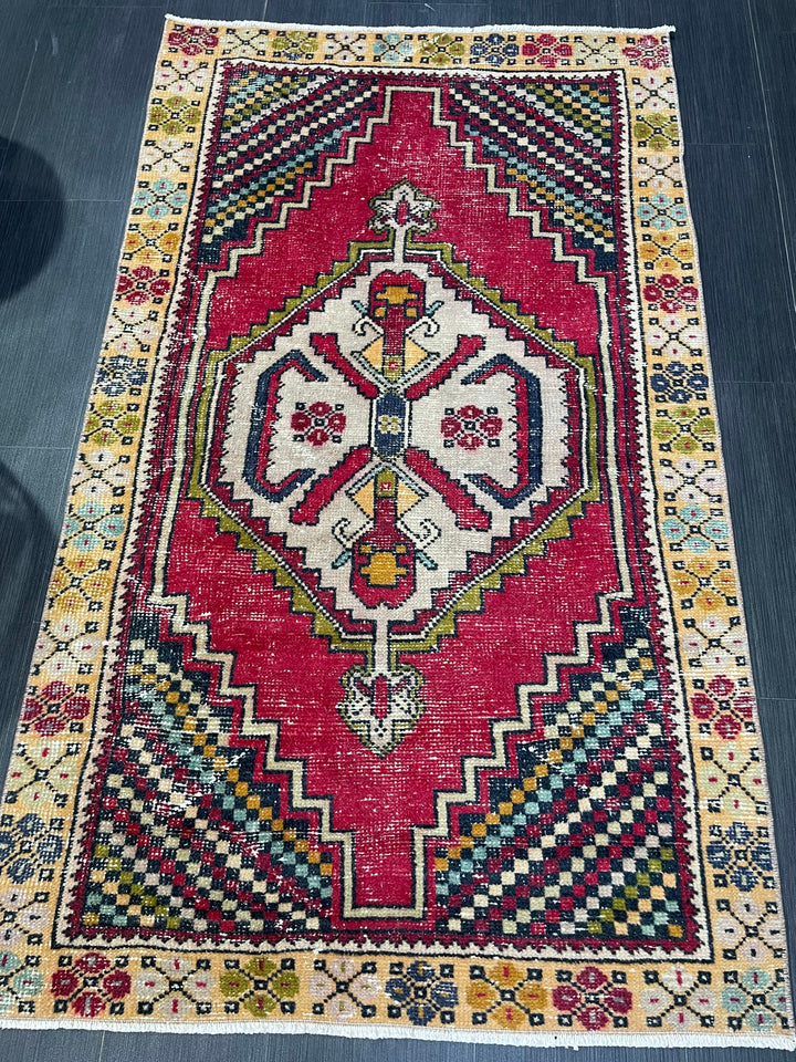 Beige Turkish Oushak Rug 3' 3" x 5' 7" Hand-Knotted view