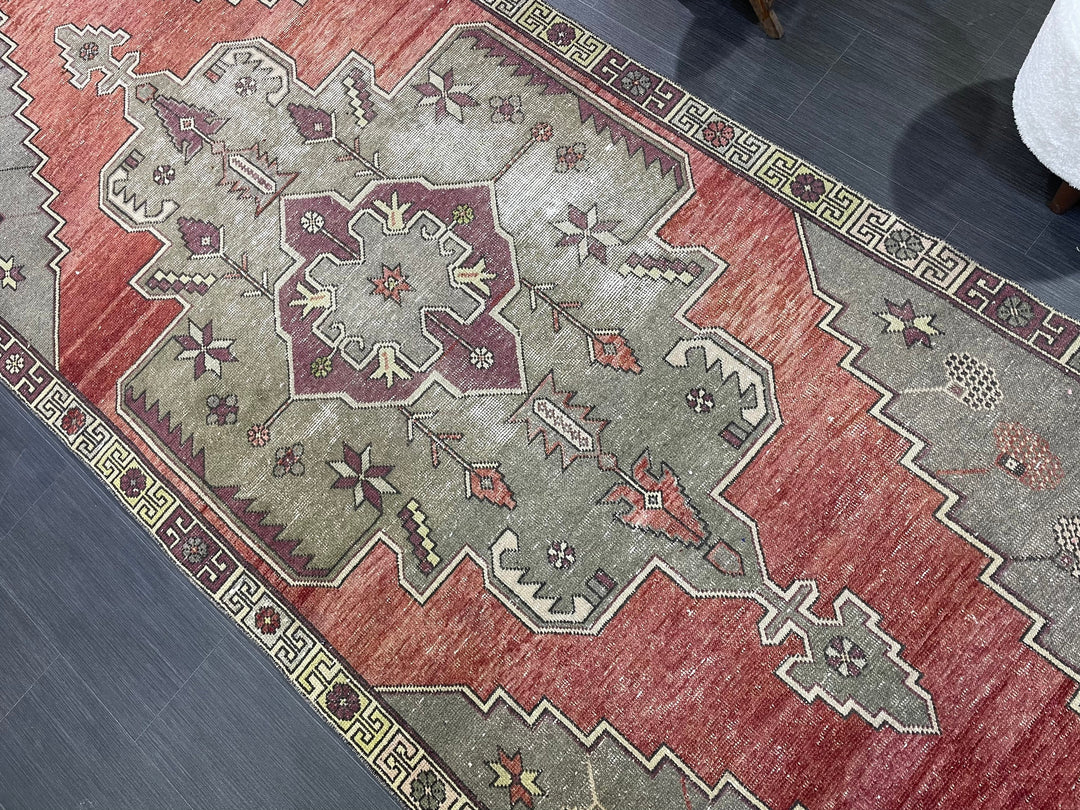 Blue Turkish Oushak Rug 4' 5" x 10' 9" Hand-Knotted | No. WR17161