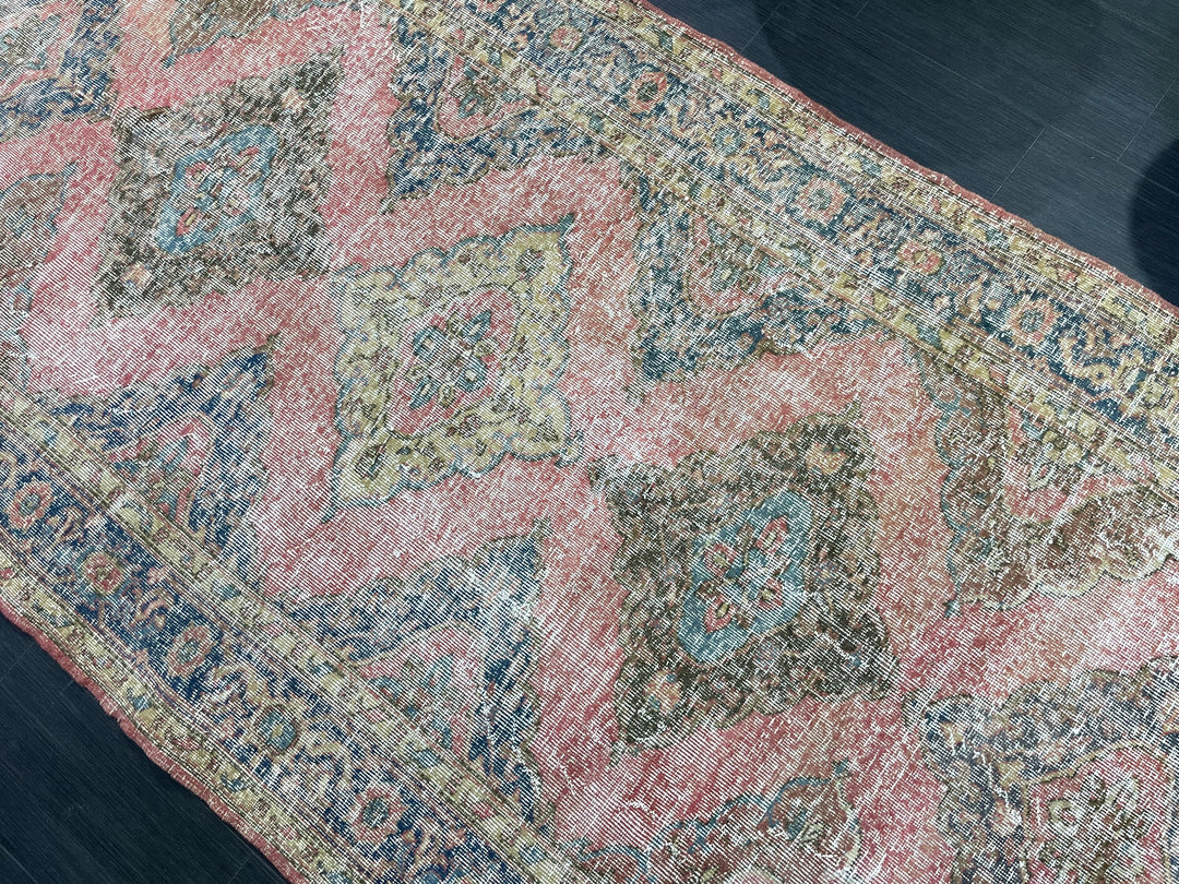 Beige Turkish Runner Rug 4' 10" x 11' 2" Hand-Knotted view