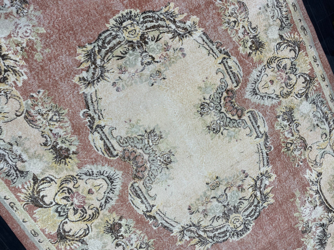 Rust Turkish Oushak Rug 6' 10" x 10' 9" Hand-Knotted view