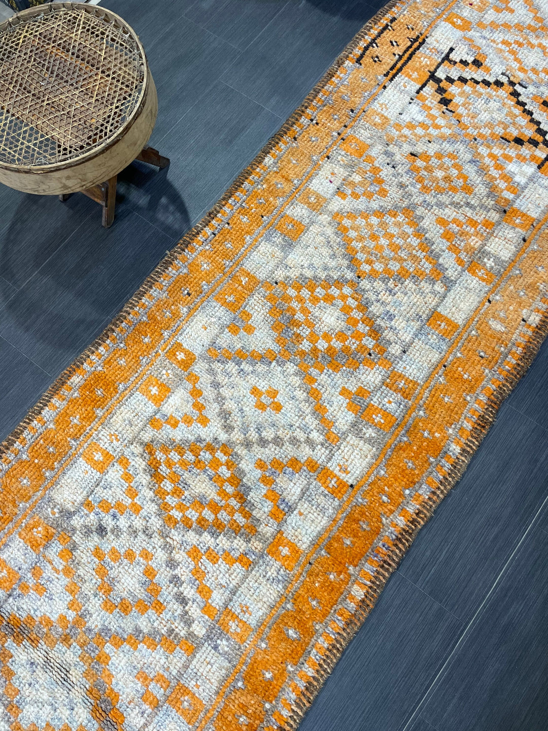 Beige Turkish Runner Rug 3' 2" x 13' 2" Hand-Knotted view