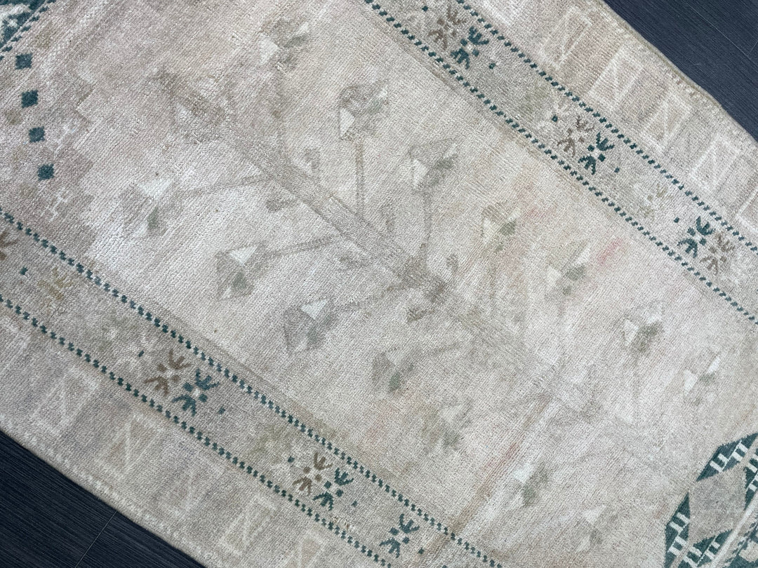 Beige Turkish Oushak Rug 3' 1" x 5' 2" Hand-Knotted view 9