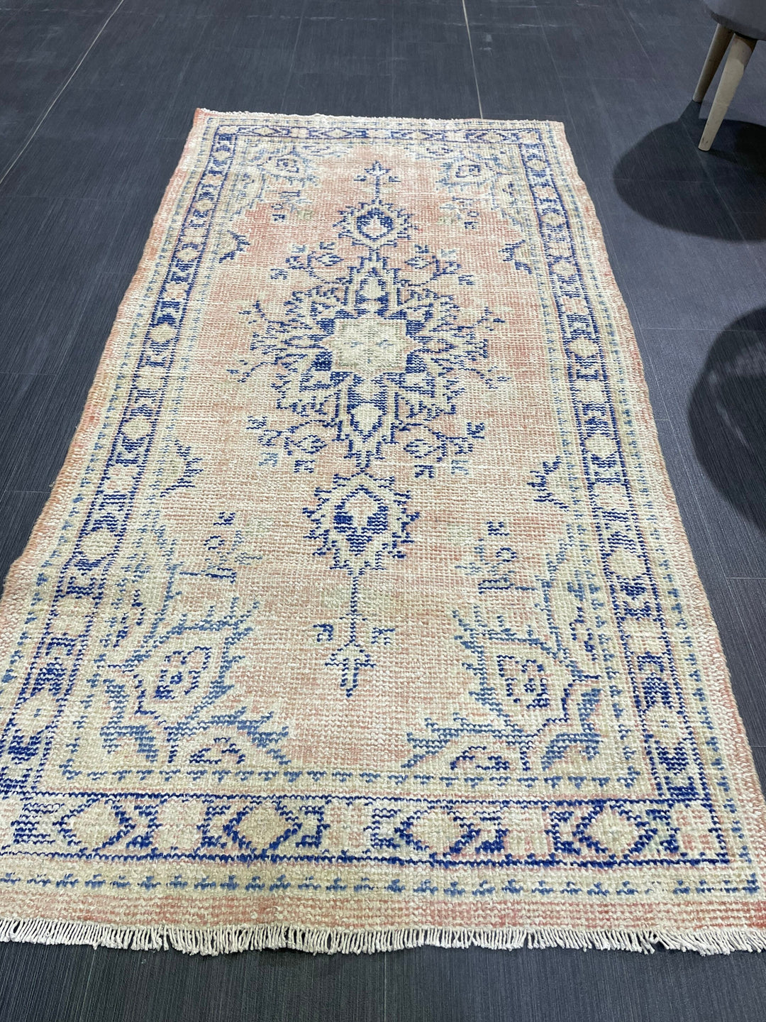 Beige Turkish Runner Rug 2' 8" x 5' 5" Hand-Knotted | No. WR76079