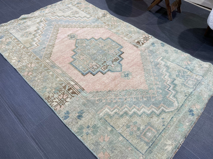 Rust Turkish Oushak Rug 3' 3" x 5' 3" Hand-Knotted