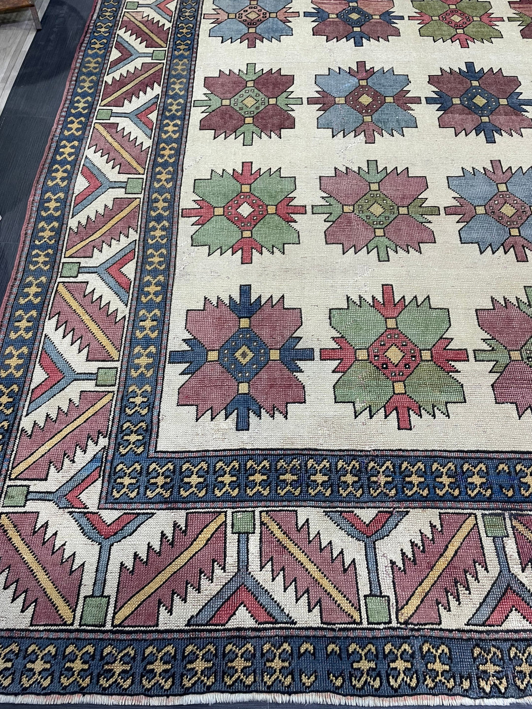 Blue Turkish Runner Rug 8' 5" x 13' 3" Hand-Knotted | No. WR51931