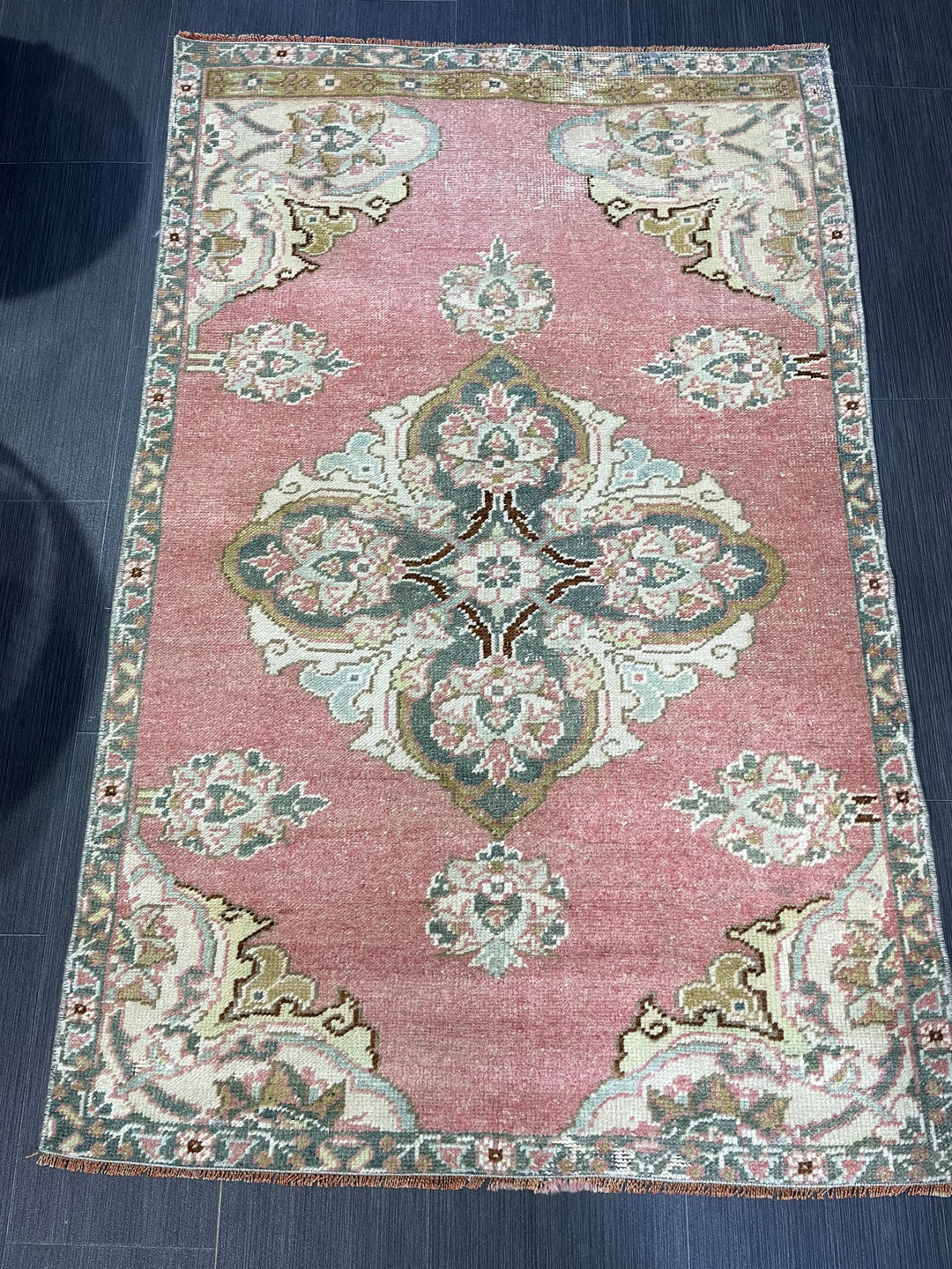 Turkish Oushak Rug 3' x 4' 9" Hand-Knotted view 9
