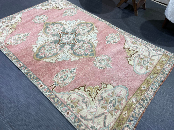 Turkish Oushak Rug 3' x 4' 9" Hand-Knotted