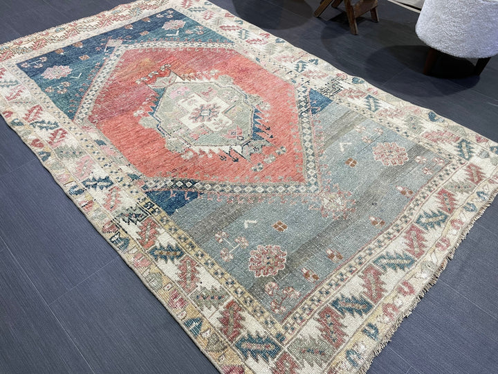 Turkish Oushak Rug 3' 11" x 6' 4" Hand-Knotted
