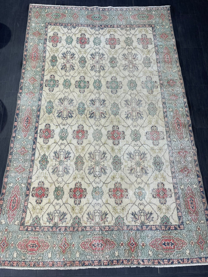 Rust Turkish Runner Rug 5' 8" x 9' 4" Hand-Knotted view 9