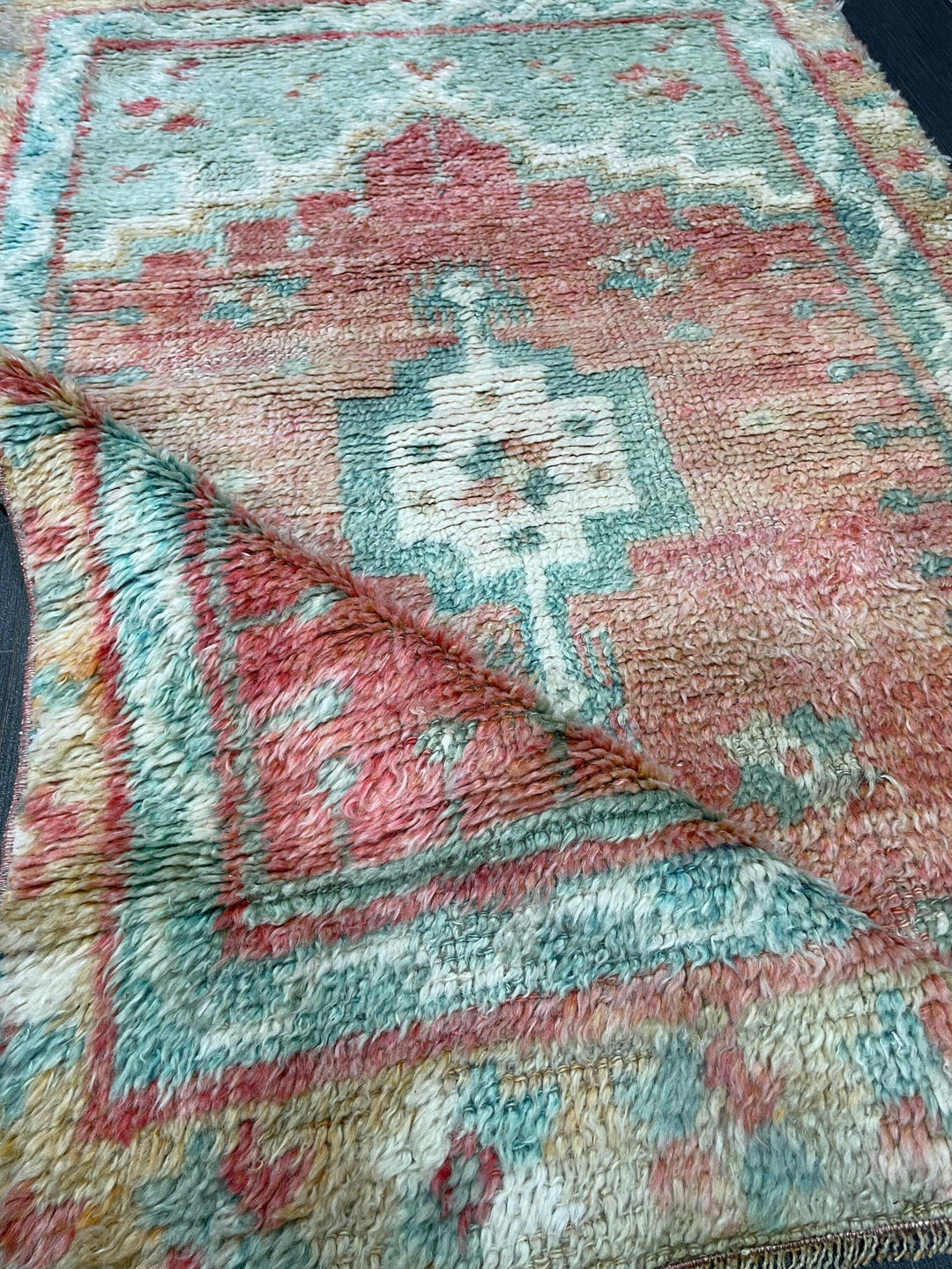 Tan Turkish Vintage Rug 3' 1" x 5' 1" Hand-Knotted view