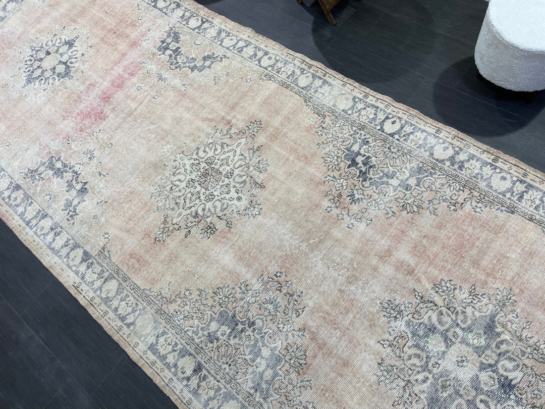 Tan Turkish Runner Rug 5' x 13' 1" Hand-Knotted view