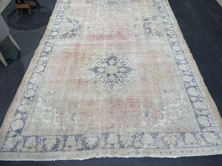 Tan Turkish Runner Rug 5' x 13' 1" Hand-Knotted pattern