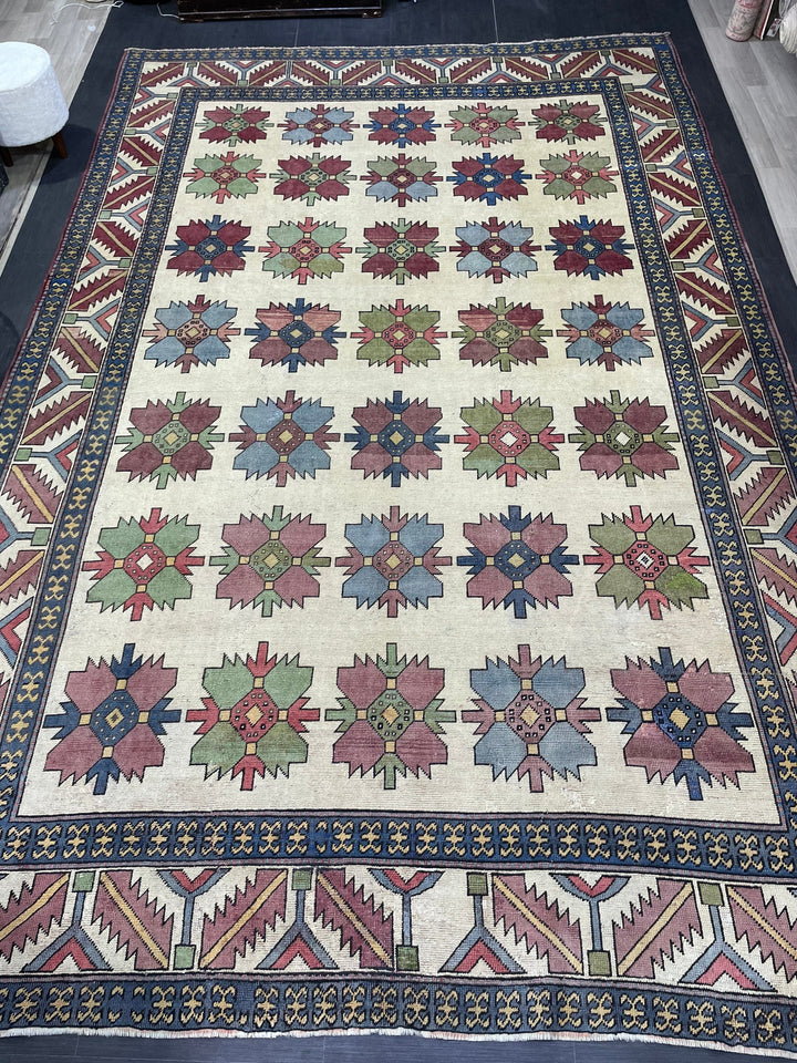 Blue Turkish Runner Rug 8' 5" x 13' 3" Hand-Knotted | No. WR51931
