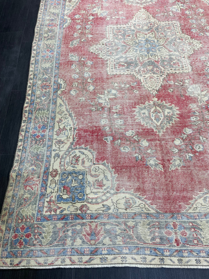Turkish Runner Rug 5' 10" x 9' 6" Hand-Knotted reverse