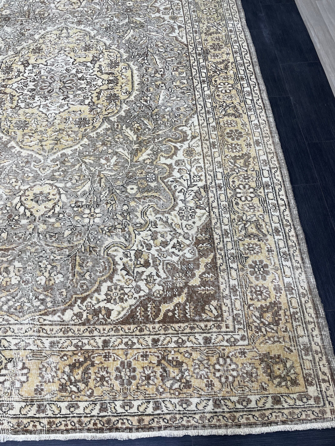 Brown Turkish Oushak Rug 6' 7" x 9' 9" Hand-Knotted | No. WR65854