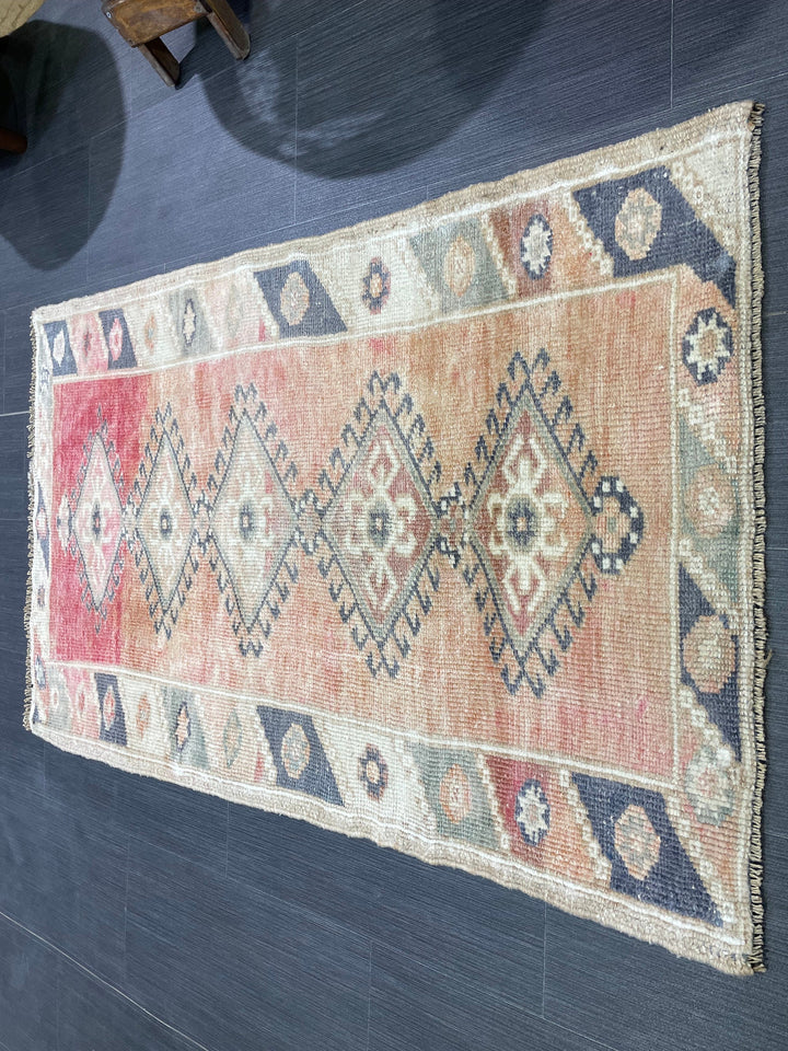 Blue Turkish Oushak Rug 2' 6" x 4' 2" Hand-Knotted | No. WR53130