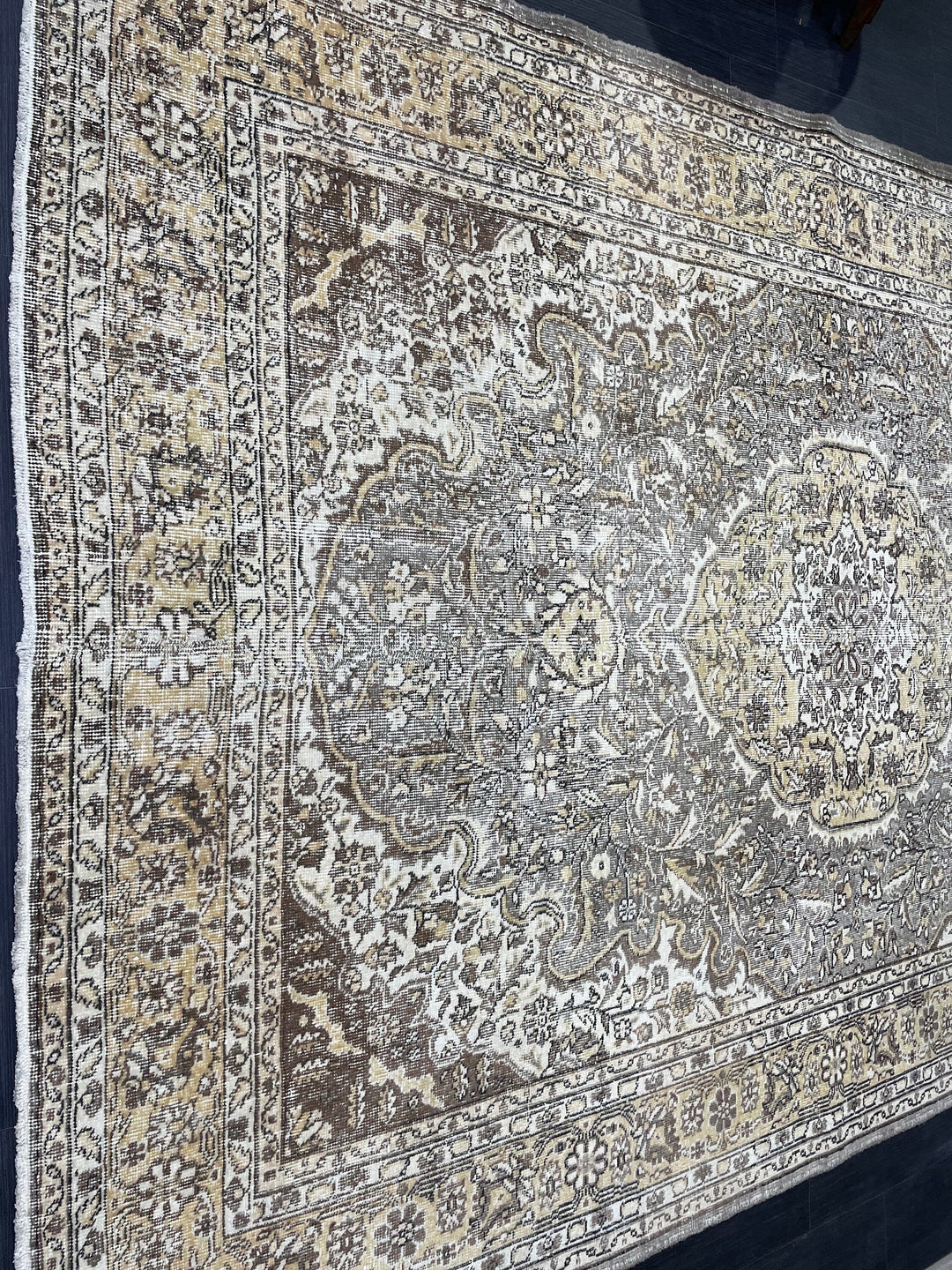 Brown Turkish Oushak Rug 6' 7" x 9' 9" Hand-Knotted | No. WR65854