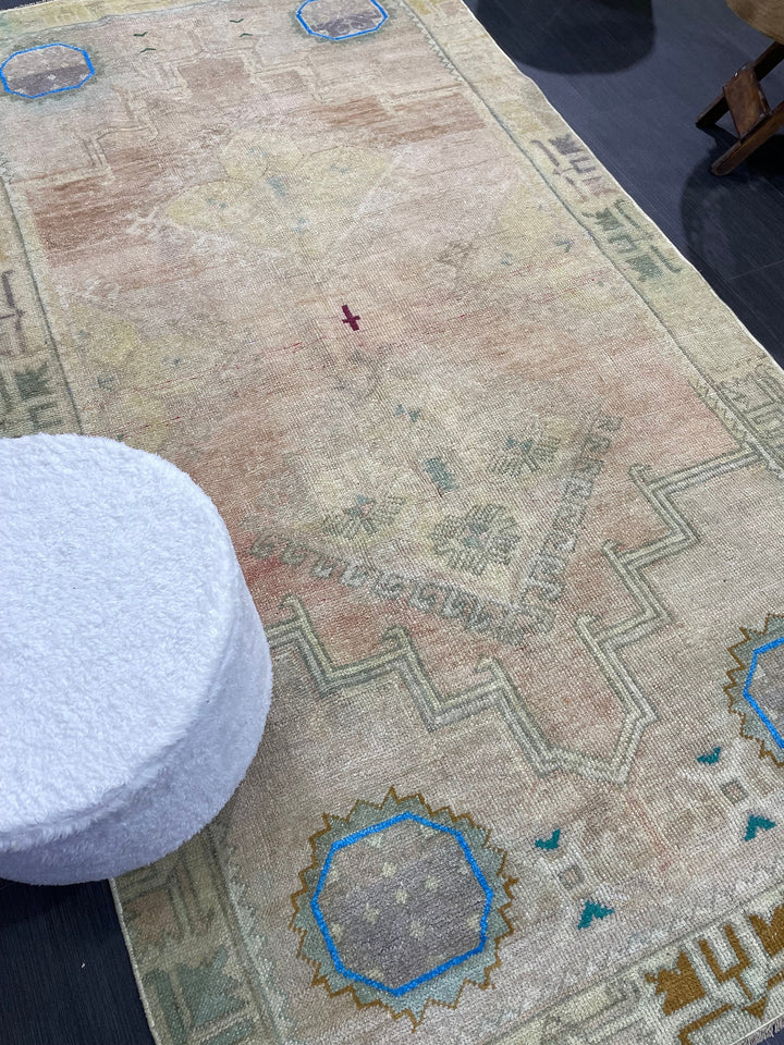 Turkish Oushak Rug 3' 10" x 7' 3" Hand-Knotted view 9