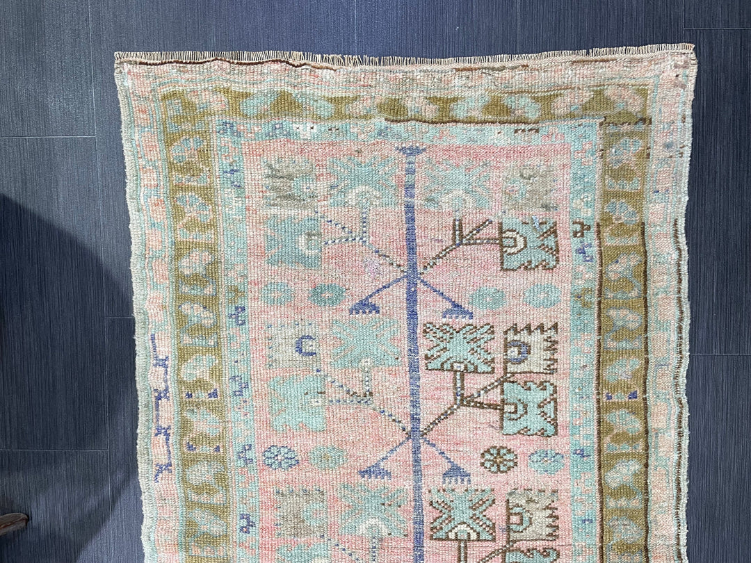 Beige Turkish Oushak Rug 2' 10" x 4' 4" Hand-Knotted view