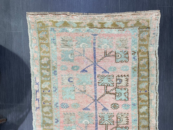 Beige Turkish Oushak Rug 2' 10" x 4' 4" Hand-Knotted view